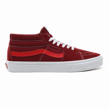 Vans Retro Sport Sk8-Mid - Miesten Korkeavartiset tennarit - Punainen